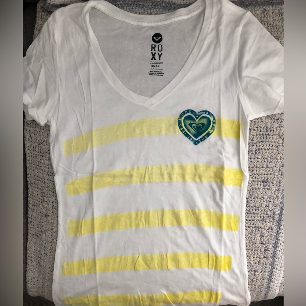 Roxy White Shirt with Black Graphic